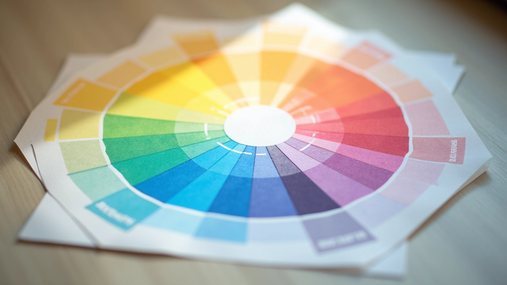 Ruota cromatica con rappresentazione dei colori primari, secondari e terziari