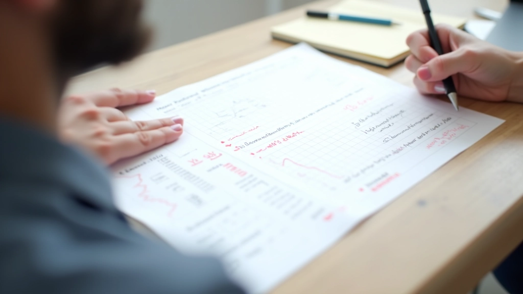 Grafico di performance su carta con metriche di velocità e caricamento, annotazioni a mano con matita rossa